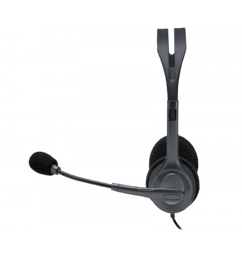 Logitech Stereo Headset H110 Kopfhörer Verkabelt Kopfband Büro Callcenter Grau