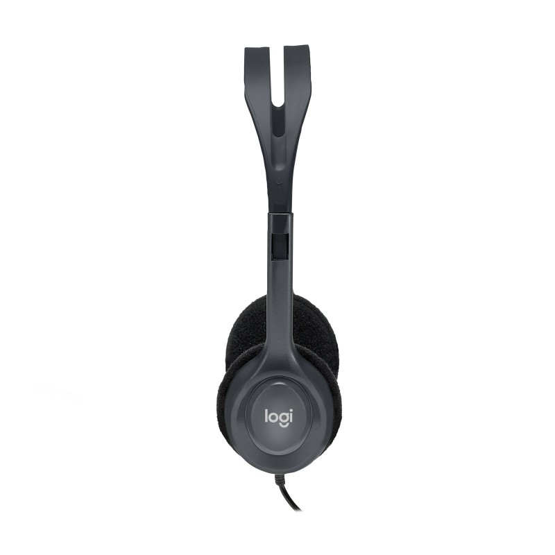 Logitech Stereo Headset H110 Kopfhörer Verkabelt Kopfband Büro Callcenter Grau