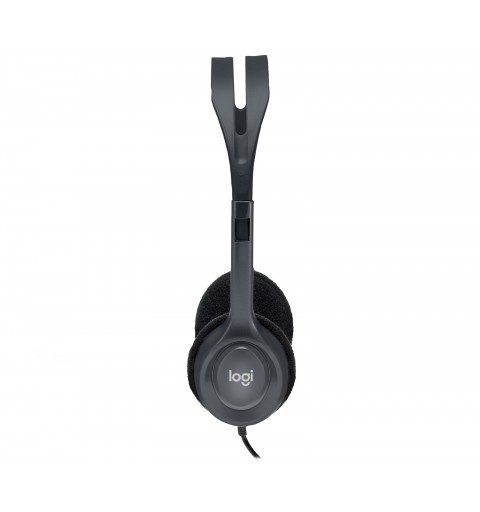 Logitech Stereo Headset H110 Kopfhörer Verkabelt Kopfband Büro Callcenter Grau