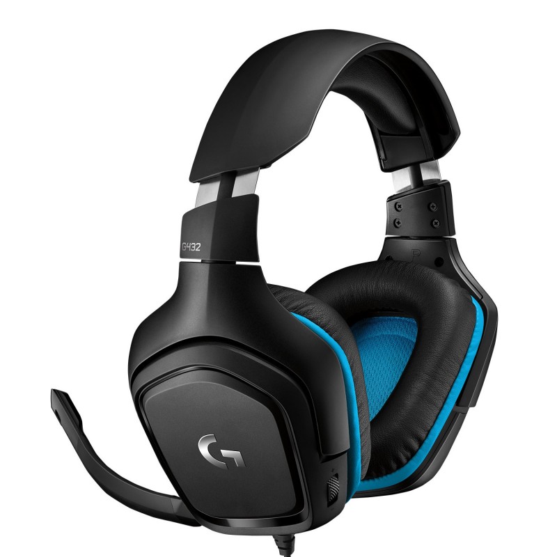 Logitech G G432 7.1 Surround Sound Wired Gaming Headset Kopfhörer Verkabelt Kopfband Schwarz, Blau