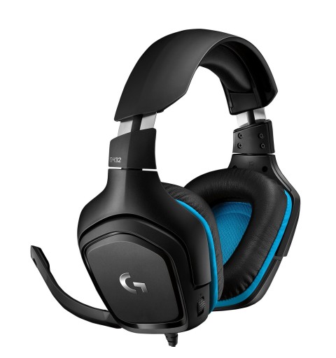 Logitech G G432 7.1 Surround Sound Wired Gaming Headset Auricolare Cablato A Padiglione Giocare Nero, Blu