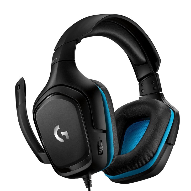 Logitech G G432 7.1 Surround Sound Wired Gaming Headset Auricolare Cablato A Padiglione Giocare Nero, Blu