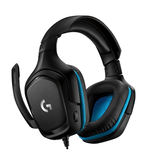 Logitech G G432 7.1 Surround Sound Wired Gaming Headset Auricolare Cablato A Padiglione Giocare Nero, Blu