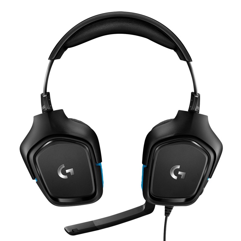 Logitech G G432 7.1 Surround Sound Wired Gaming Headset Auriculares Alámbrico Diadema Juego Negro, Azul