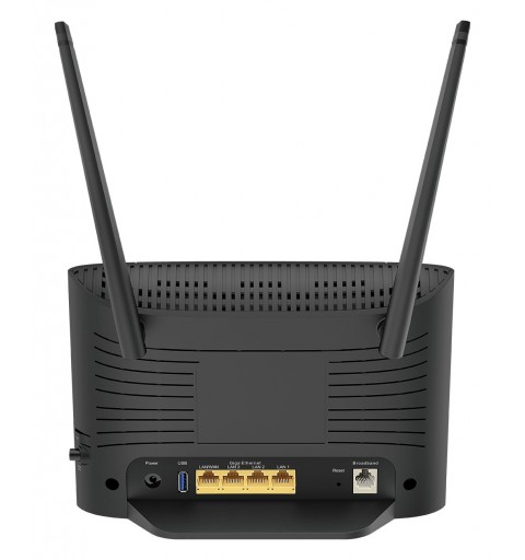 D-Link DSL-3788 routeur sans fil Gigabit Ethernet Bi-bande (2,4 GHz 5 GHz) 4G Noir