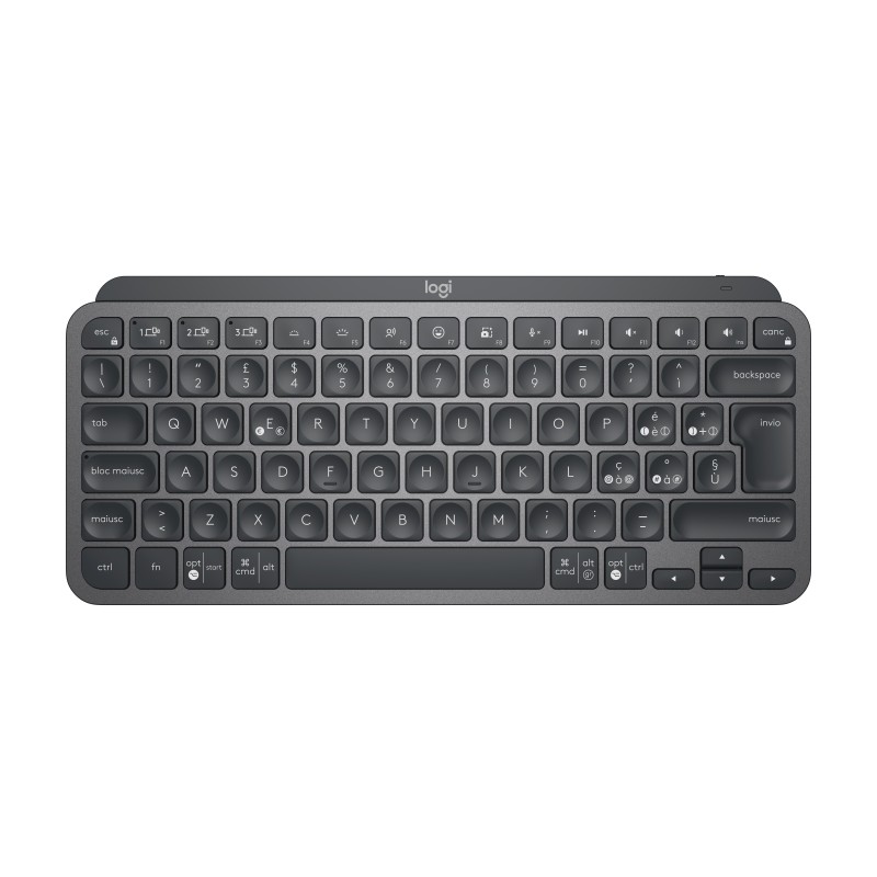 Logitech MX Keys Mini Minimalist Wireless Illuminated keyboard RF Wireless + Bluetooth QWERTY Italian Graphite