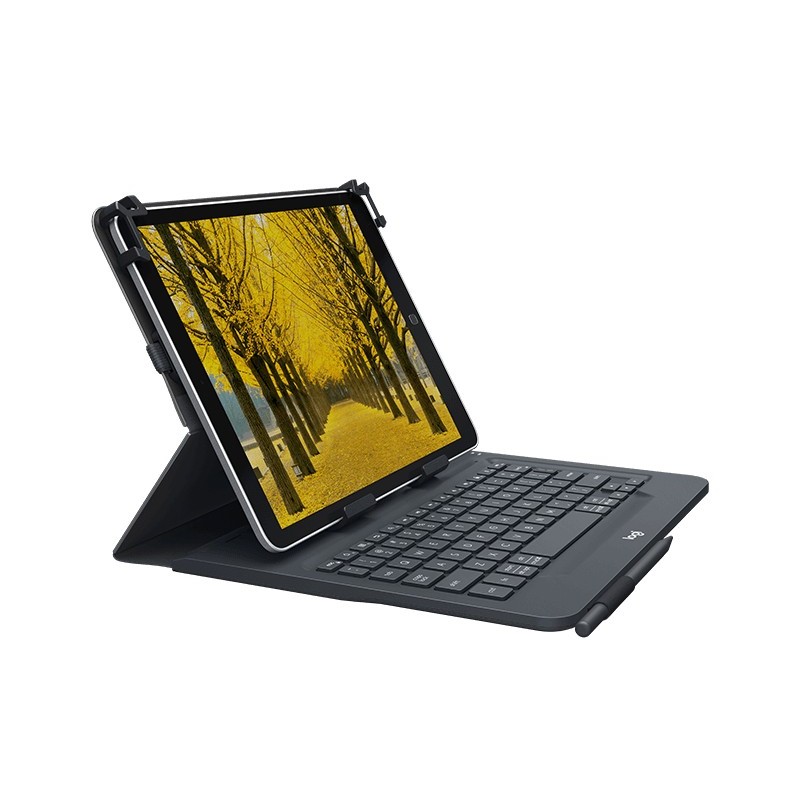 Logitech Universal Folio with integrated keyboard for 9-10 inch tablets Noir Bluetooth QWERTY Italien