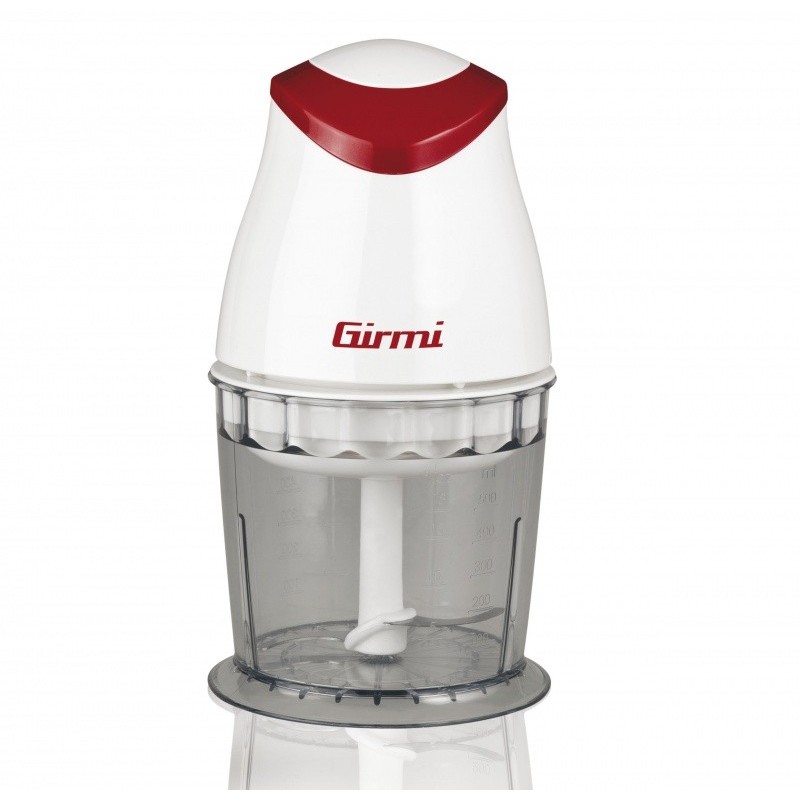 Girmi TR01 picadora eléctrica de alimentos 0,5 L 350 W Rojo, Transparente, Blanco