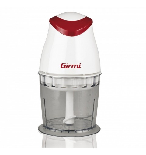 Girmi TR01 picadora eléctrica de alimentos 0,5 L 350 W Rojo, Transparente, Blanco