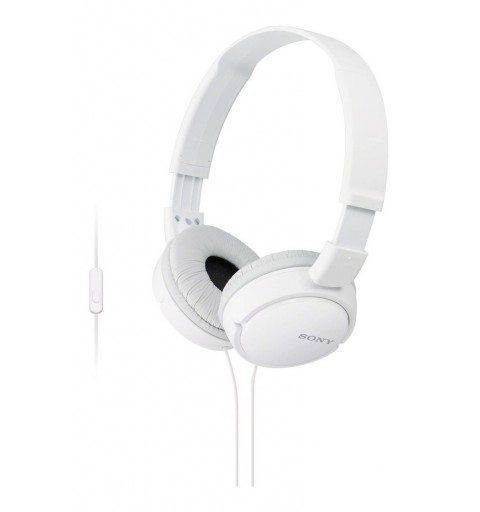 Sony MDR-ZX110AP Auricolare Cablato A Padiglione Musica e Chiamate Bianco