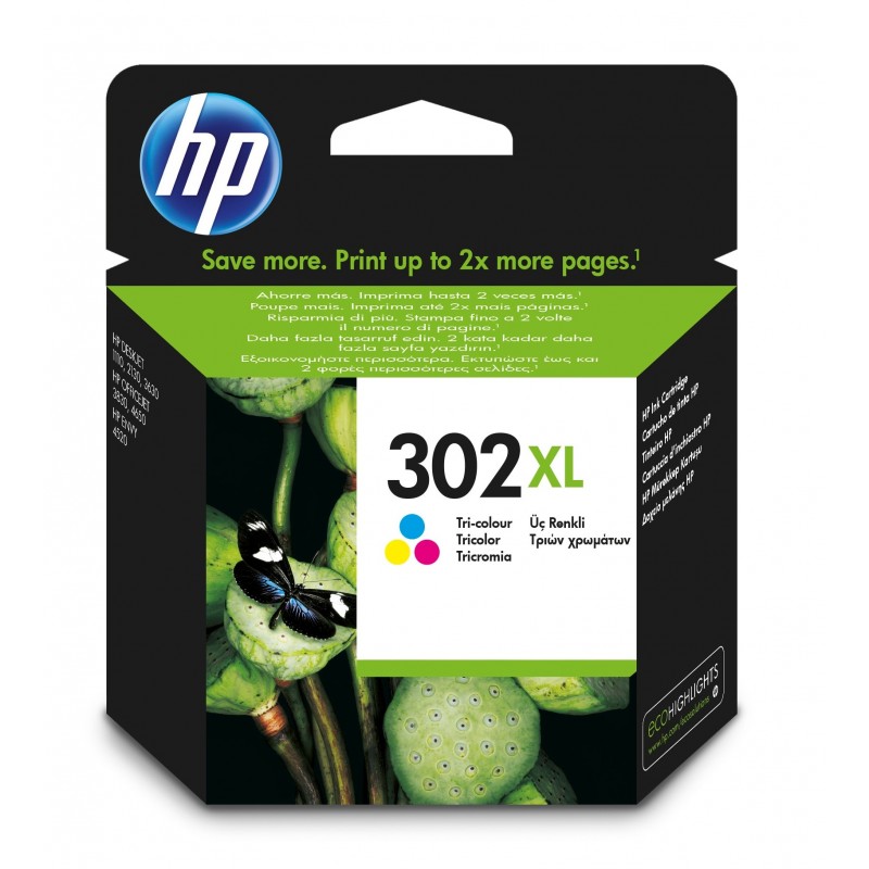 HP 302XL cartouche d'encre trois couleurs grande capacité