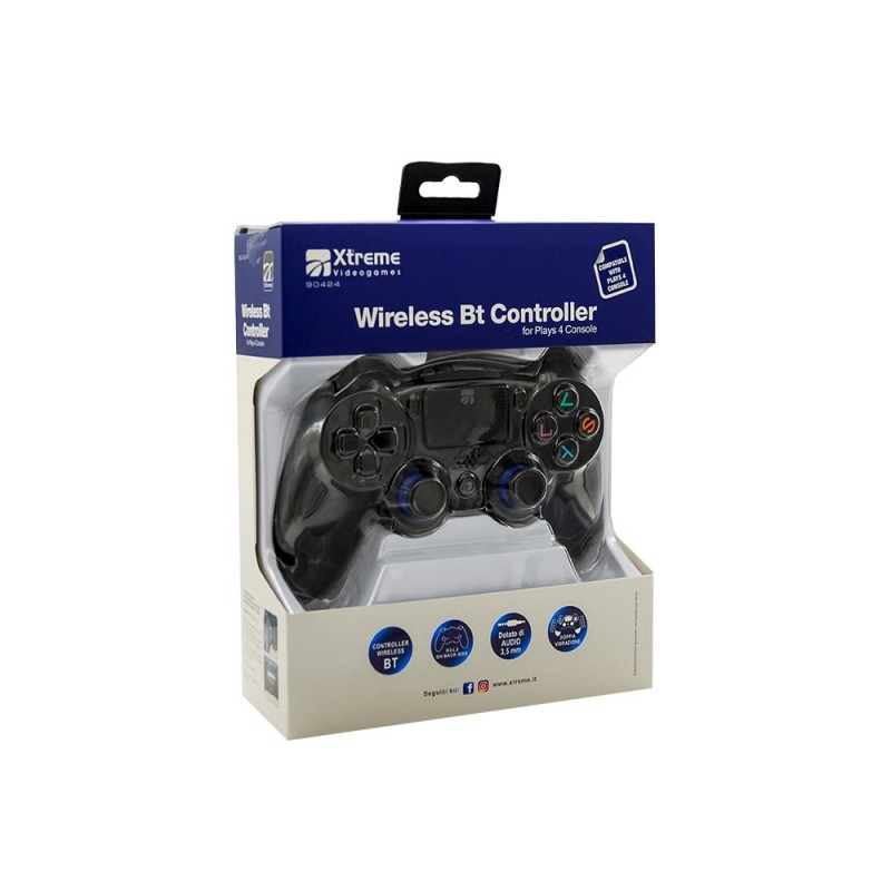 Xtreme Wireless BT Controller Negro 3,5 mm Gamepad Analógico Digital PlayStation 4