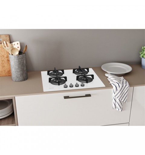 Indesit ING 61T WH plaque Blanc Intégré (placement) 59 cm Gaz 4 zone(s)