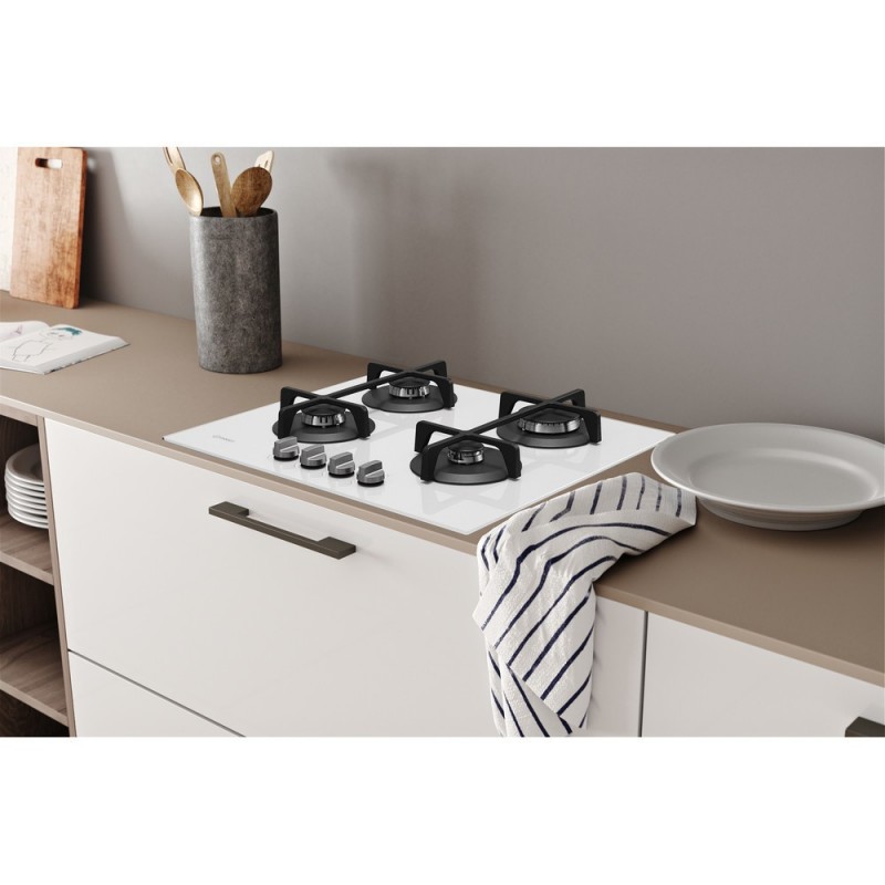 Indesit ING 61T WH Kochfeld Weiß Integriert 59 cm Gaskochfeld 4 Zone(n)