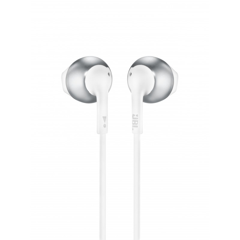 JBL Tune 205 Casque Avec fil Ecouteurs Musique Chrome, Blanc