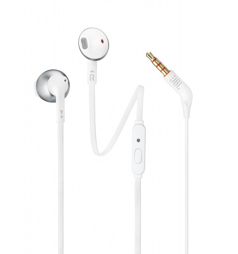 JBL Tune 205 Auricolare Cablato In-ear MUSICA Cromo, Bianco