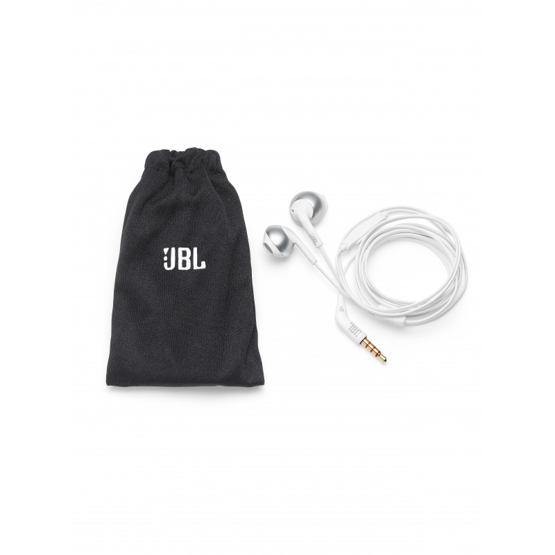 JBL Tune 205 Casque Avec fil Ecouteurs Musique Chrome, Blanc