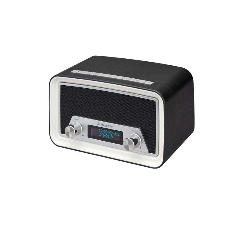 New Majestic DAB-842N Clock Digital Black, White