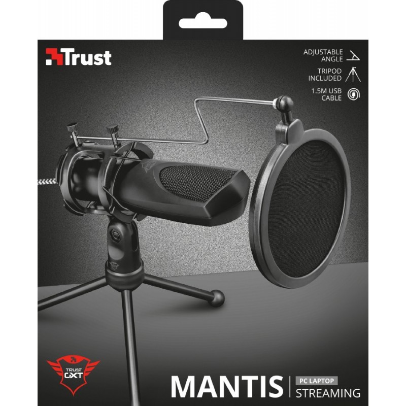 Trust GXT 232 Mantis Negro Micrófono para PC