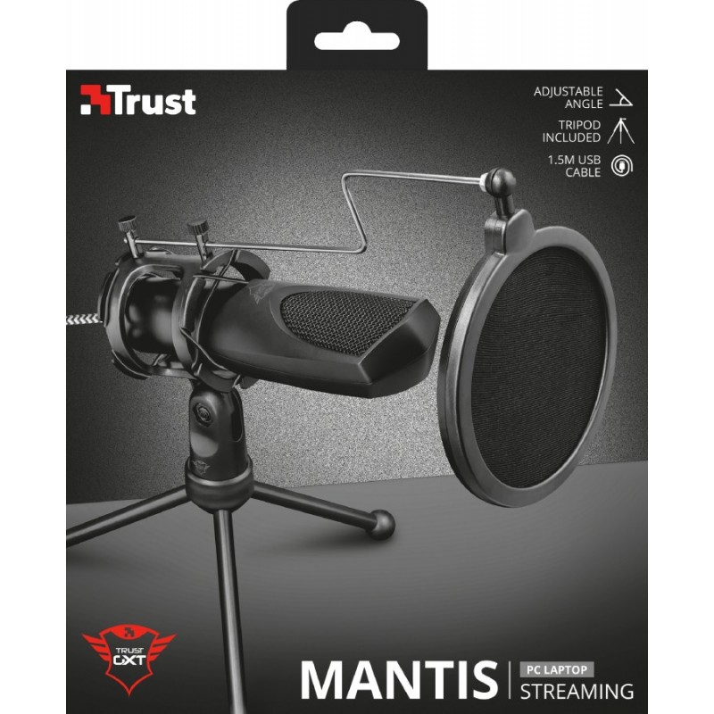 Trust GXT 232 Mantis Noir Microphone de PC