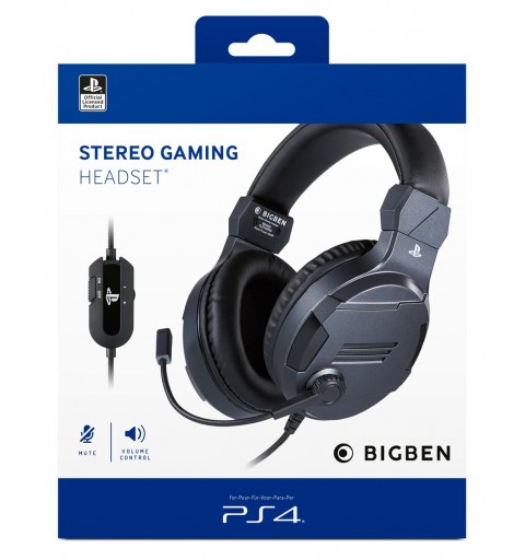 BIG BEN PS4OFHEADSETV3TITAN auricular y casco Auriculares Alámbrico Diadema Juego Titanio