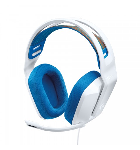 Logitech G G335 Wired Gaming Headset Auricolare Cablato A Padiglione Giocare Bianco