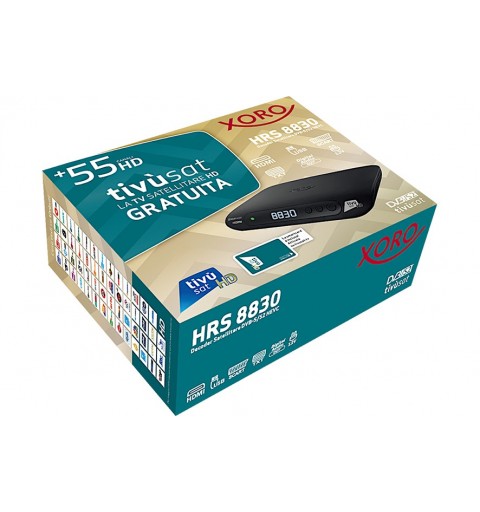 Xoro HRS 8830 TV Set-Top-Box Ethernet (RJ-45), Satellit Full HD Schwarz