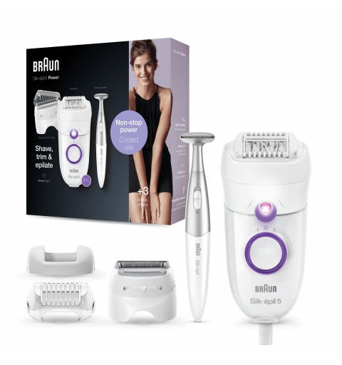 Braun Silk-épil 5 825 Power 28 pince(s) Blanc, Violet