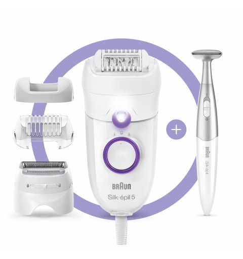 Braun Silk-épil 5 825 Power 28 pince(s) Blanc, Violet