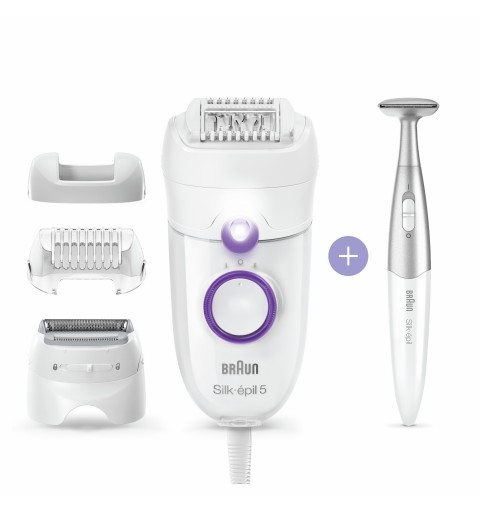 Braun Silk-épil 5 825 Power 28 pince(s) Blanc, Violet