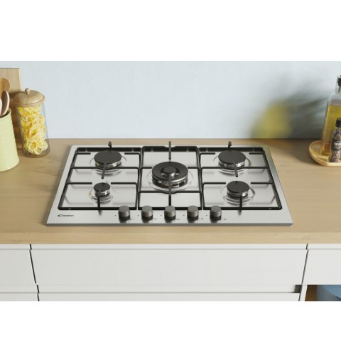 Candy Timeless CHW74WX Stainless steel Built-in 75 cm Gas 5 zone(s)