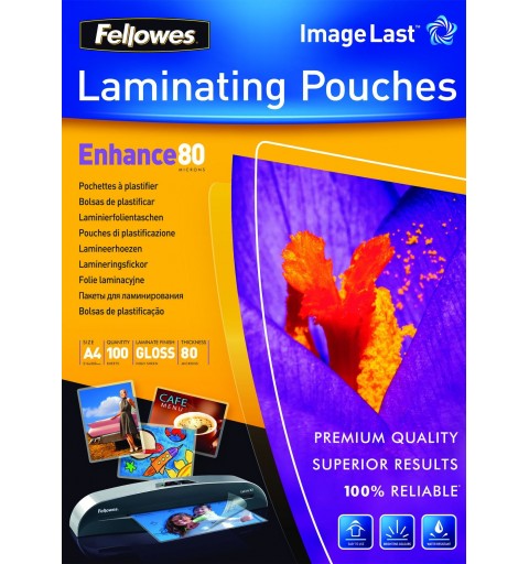 Fellowes ImageLast A4 80 Micron Laminating Pouch - 100 pack