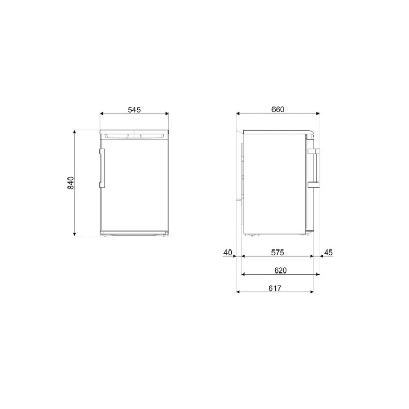 Smeg FA120ES Kühlschrank mit Gefrierfach Unterbau 114 l E Silber