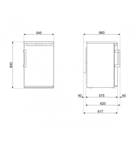 Smeg FA120ES Kühlschrank mit Gefrierfach Unterbau 114 l E Silber