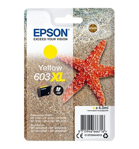 Epson Singlepack Yellow 603XL Ink