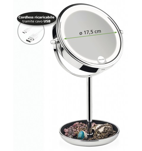 Macom Enjoy & Relax 233 miroir de maquillage Autonome Rond Chrome