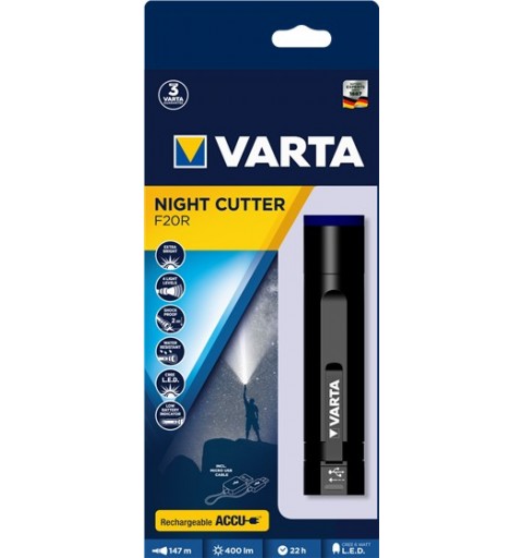 Varta Night Cutter F20R Black Hand flashlight LED