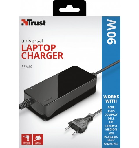 Trust Primo adaptador e inversor de corriente Interior 90 W Negro