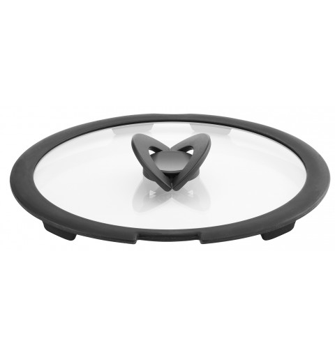 Lagostina 010244060124 couvercle Rond Noir, Transparent