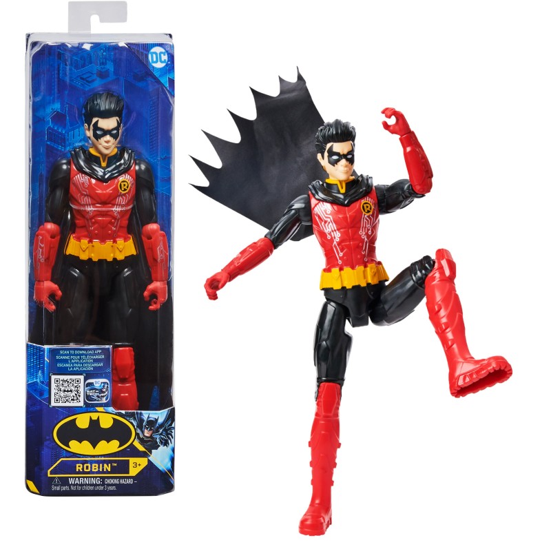 DC Comics FIGURINE BASIQUE 30 CM ROBIN TECH - - Figurine Articulée Thématique de Robin jouet Batman 30 cm