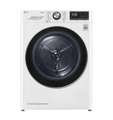 LG RC90V9AV2W Asciugatrice 9 kg Pompa di Calore Libera installazione Carica frontale A+++