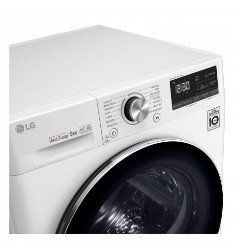 LG RC90V9AV2W Asciugatrice 9 kg Pompa di Calore Libera installazione Carica frontale A+++