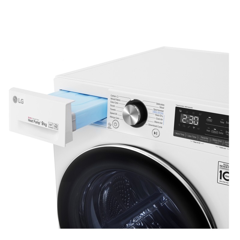 LG RC90V9AV2W sèche-linge Autoportante Charge avant 9 kg A+++ Blanc