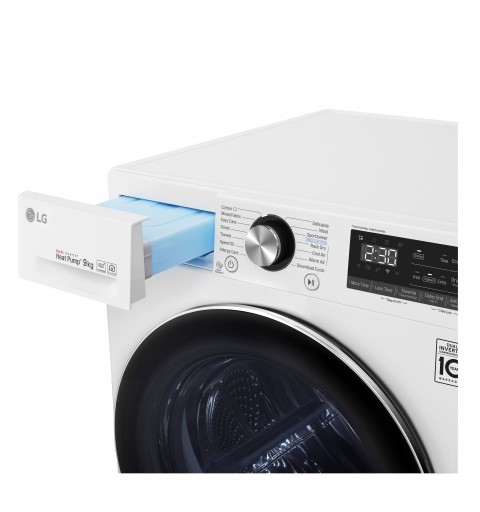 LG RC90V9AV2W sèche-linge Autoportante Charge avant 9 kg A+++ Blanc