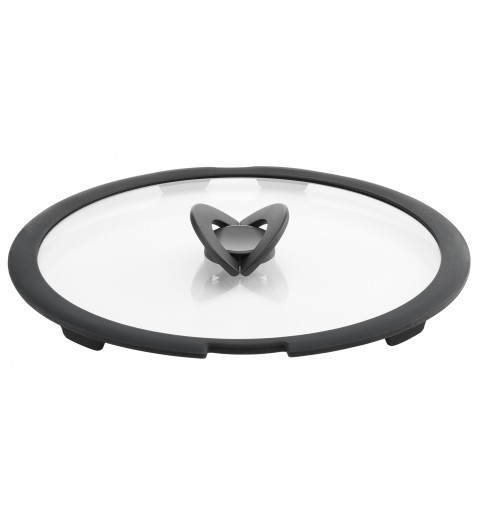 Lagostina 010244060128 couvercle Rond Noir, Transparent