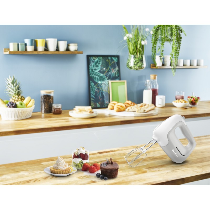 Moulinex HM450 Batidora de mano 450 W Gris, Blanco