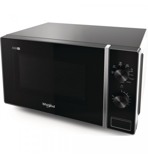 Whirlpool MWP 103 SB Encimera Microondas con grill 20 L 700 W Negro, Plata