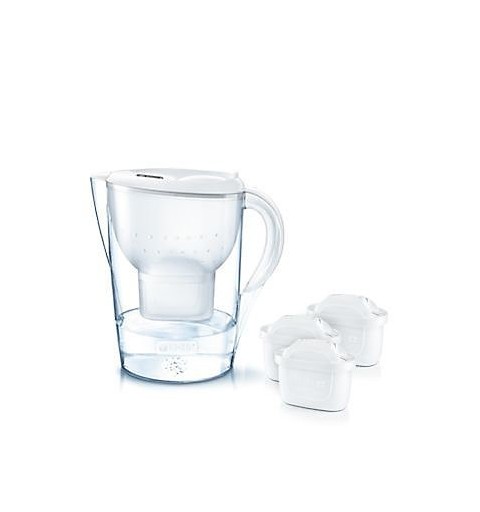 Brita 1024045 Wasserfilter Pitcher-Wasserfilter 2,4 l Transparent, Weiß