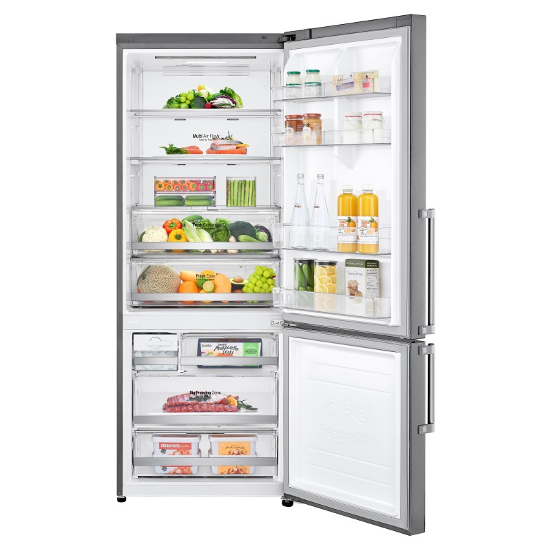 LG GBB567PZCMB fridge-freezer Freestanding 462 L E Stainless steel