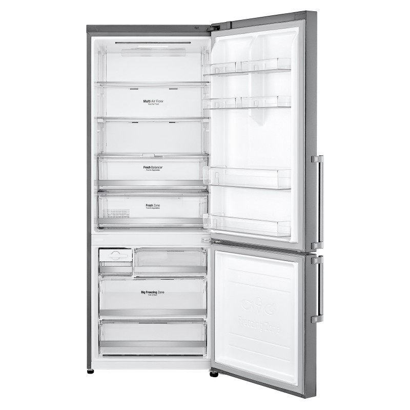 LG GBB567PZCMB fridge-freezer Freestanding 462 L E Stainless steel